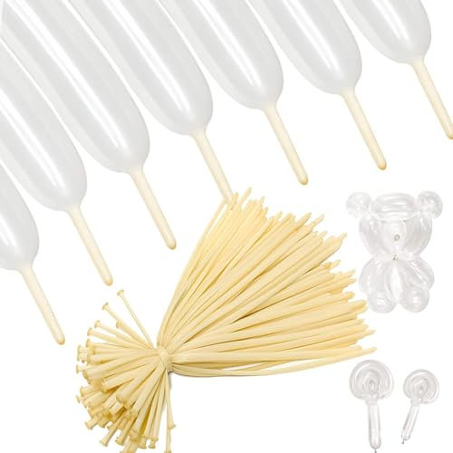 Moguri Lot de 30 ballons transparents à modeler - 260 mm de long - Pour façonner des figurines d'animaux et de la décoration - Idéal pour les fêtes d'anniversaire, les mariages et les fêtes - Ballons