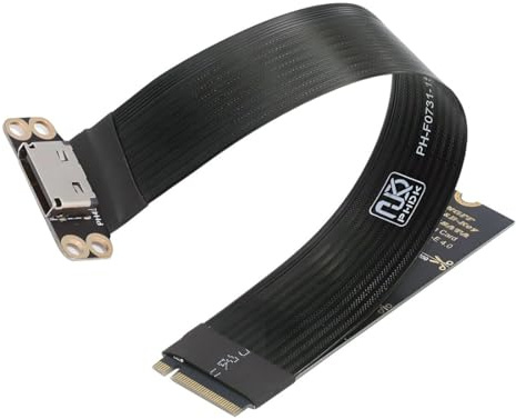 chenyang Oculink SFF-8612 zu PCI-E 4.0 NVME M.2 M-Key Host Ribbon Flex Verlängerungskabeladapter unterstützt 2230/2242/2260/2280 für externe Grafikkarte und SSD