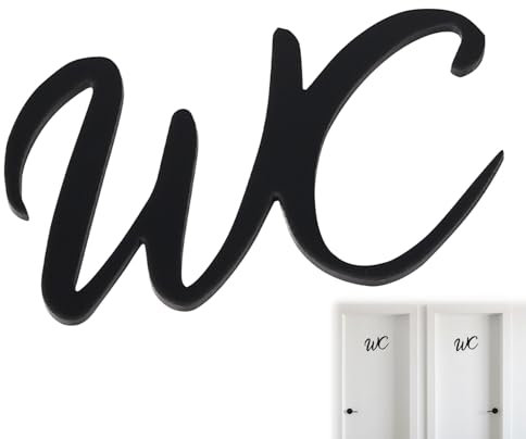 WC Selbstklebend schild WC Türschild, Deko für Toilettentür Innen- und Außenbereiche, Aufkleber, lustige Toiletten Schilder für Ihre Tür & Wand