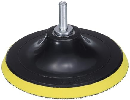 QUARKZMAN Dischi Abrasivi grillo da 5 con Spinotto M14, Accessorio per Levigatura con Trapano in PP Giallo e Nero 1 Set 2Pz