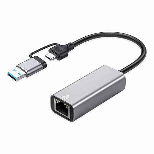 USB C to Ethernet Adapter, USB 3.0 to Ethernet Adapte r, 1000 Mbps LAN Adapter, Gigabit Network Adapte r for Windows, MAC OS, Linux Steam Deck, Switch Tablet, Laptop XPS, TV Box
