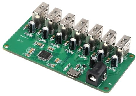 Gvvsjgdbis DC5V Micro-USB USB 2.0 HUB Módulo de 1 a 7 puertos USB Hub Divisor de puertos Módulo de expansión con LED 480Mbps