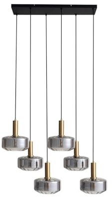 Lindby Lampada a sospensione dimmerabile colore Grigio, in Vetro ad es. Soggiorno & Sala da pranzo lampada vetro per tavolo