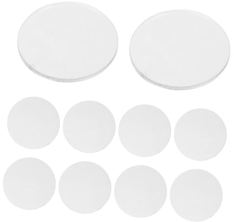 HEALSOPTHY 10pcs Acrylic Miniature Bases Round Blanks for Table Game Figures Stable Transparent Display Stand for Collectible Figures Cake Decorations and Dashboard Use