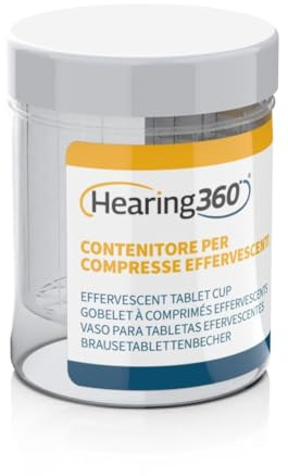 Hearing360 Reinigungsbecher für Hörgeräte – Verwendung mit Brausetabletten – schnelle Hygiene von Rohren und Kuppeln