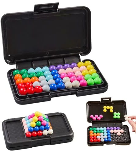 KEWUF Iq Smart Games, Rompecabezas de 2D a 3D, Iq Puzzler, Juego de Lógica, Rompecabezas para Niños, Juego con 200 Desafíos, Juego de Inteligencia para Niños y Adultos, Juego de Viaje (14,5x8x2,3 cm)