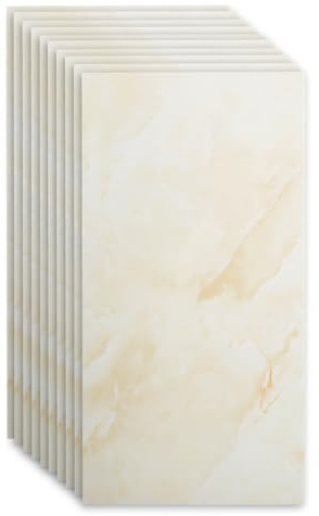 Lot de 10 panneaux muraux autocollants en PVC Motif marbre pour une décoration murale facile