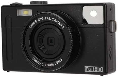 CHICIRIS Cámara Digital sin Espejo con una Cámara única de 48MP para Grabar Recuerdos Maravillosos para Principiantes y Amigos (Material ABS) (Black)