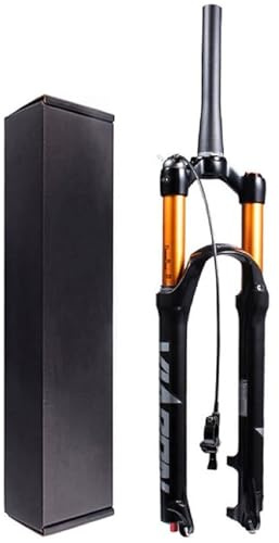 Fourche à suspension de vélo 26 27,5, alliage d'aluminium 1~1/8 ultra léger 29er vélo VTT amortisseur avec débattement réglable de rebond 120 mm(verrouillage à distance tapered,26 pouces)