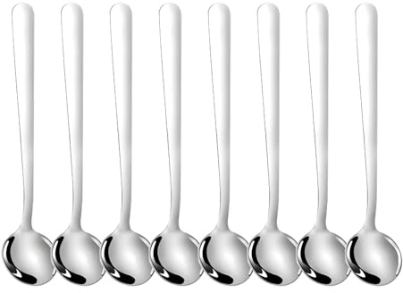 8 Stück Espressolöffel Mini, 7,5 CM kleine Edelstahllöffel Praktische Mini Löffel kleine löffel Teelöffel Helles Besteck Spiegelpoliert für Küche Haushalt Gewürzgläser Gewürze Salz Honig Zucker Honig