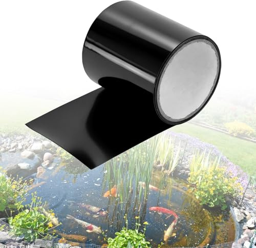 Tulov 10cm x 150 cm Ruban Réparation Bâche Bassin, Bande Étanche | Pour bâches de bassin, piscines et tentes, forte adhérence, résistant à l'eau, flexible et durable