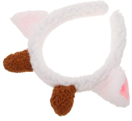 VALICLUD Plush Lamb Headband Sheep Ears and Horns Cute Cosplay Accessory for Adult Women for Farm Theme Party Christmas Birthday Celebration