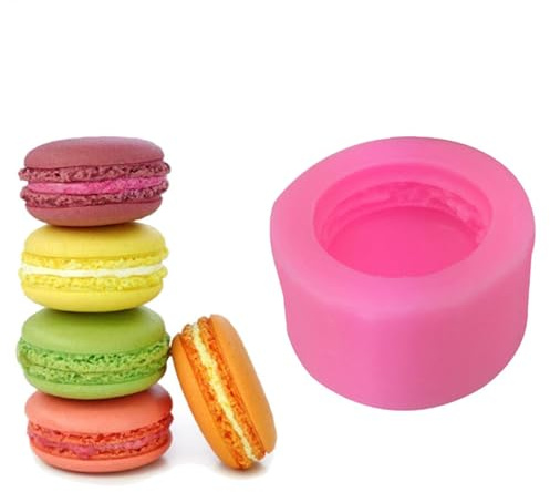 Macaron-stil, macarons som gör silikonform | mycket säker, hållbar, robust och okrossbar | Muffin cupcake-dekoration chokladformar för hem, kök 5,5 x 3 cm
