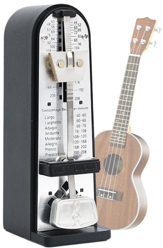 Piano Mechanical Metronome - Classic Shape Timer, 5.2x3.5x11cm Loud Tone Aid for Practicing, Musical Instrument with Precision Timing, Performance Tool, Training Device for Men and Women