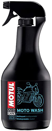 Motul 102997 E2 Moto Wash, 1 L | Für komplettes Fahrzeug; neutral zu Gummi/Kunststoffen, greift Chrom und Lack nicht an, mit verstellbarem Sprühkopf