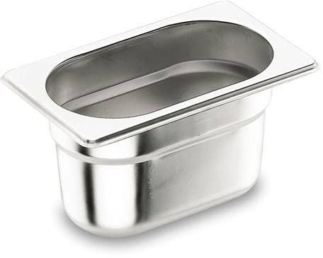 Pentole Agnelli Bacinella Gastronorm, Acciaio Inossidabile, 1/3, 32.5x17.60x15 cm