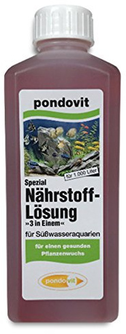 pondovit Nährstofflösung 3 in Einem für Süßwasseraquarien - für gesunden und kräftigen Pflanzenwuchs 250 ml
