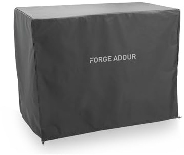 Forge Adour – Housse Chariot Plancha Base 60 cm Noir, Protection Imperméable Anti-UV, Cordon de Serrage, Compatible Chariot Base 60 cm et Tables Roulantes, Garantie 2 Ans