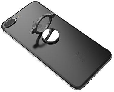Kronya® | 360 ° rotatable smartphone finger holder | Car Fitness Grip Mount Cell Phone Ring Sport Stand Tablet | Compatible with Apple iPhone iPad 7 8 10 X Samsung Galaxy S8 6 (Black)