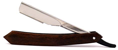 Einsteck Rasiermesser mit auswechselbarer Klinge und Holzgriff (incl. 2 Wechselklingen)
