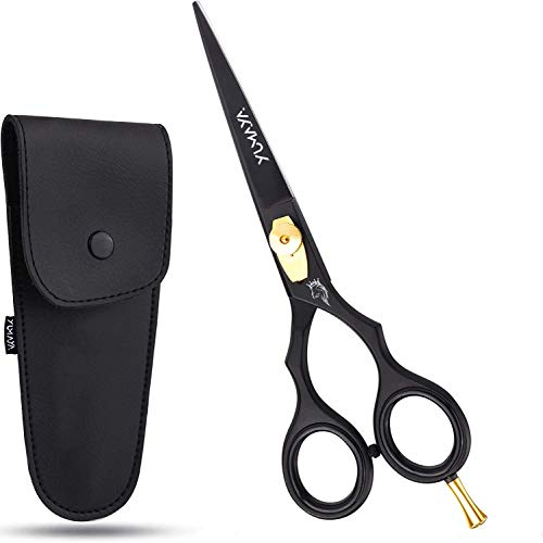YUMAYA® Profi Haarschere Schwarz | Extra scharf, präzise & rostfrei – Friseurschere aus Edelstahl für optimalen Schnitt | Für Friseure geeignet | Haarschnitt für Kinder, Damen, Herren