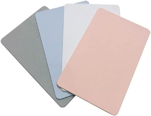 Tapis de Bain Absorbant - Sèche Rapidement - Sortie de Bain Antidérapante en Diatomite - 60 x 40cm - Gris Souris - Forte Capacité d’Absorption d’Eau - Idéal pour Salle de Bain ou Douche