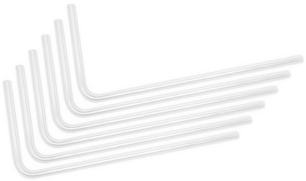 EKWB EK-Loop 14mm OD Pre-Bent 90° Acrylic Hard Tubing - 0.8m 6 Pieces