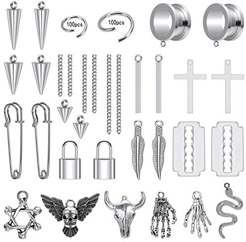 ZS DIY Accessori Orecchio Espansori del Tunnel, Acciaio Chirurgico Double Flared Flesh Tunnel Plugs Piercing, Dilatatore Lobo Orecchini per Uomini Donne [Gauge=0g(8mm)]