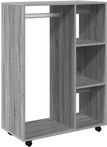 vidaXL Armario Ropero Guardarropa Closet Organizador de Ropa Aparador Dormitorio Muebles Madera Contrachapada Gris Sonoma 80x40x110 cm