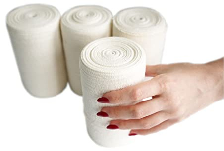 Generic XXXLong Mummifikation Bandagen - 4er Set extra lange Bandagen/Mumifiziert (4 x 10 cm breit, Ecru)