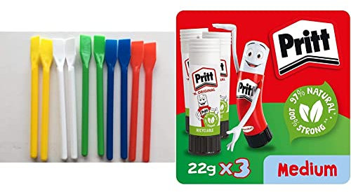 ARTBOX 5-Inch Coloured Glue Spreader, 1072 & Pritt Glue Stick, Safe & Child-Friendly Craft Glue for Arts & Crafts Activities, Strong-Hold Adhesive for School & Office Supplies, 22 g