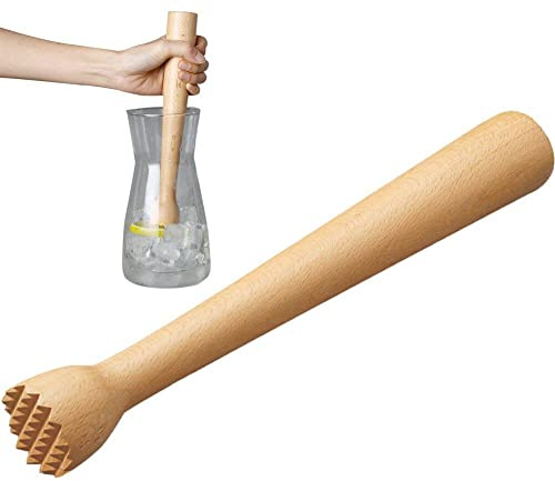 Vepoty Holz-Cocktail-Stößel, Eisbrecher-Hammer, multifunktionaler Getränke-Stößel zum Zerkleinern von Früchten, Pressen von Minz- und Zuckerwürfeln
