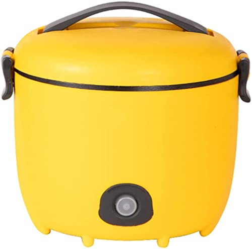 KANBUN Cuocere riso piccolo da 1,8 l, cuociriso multifunzione con funzione rimovibile antiaderente e mantenimento in caldo per 1-3 persone, giallo