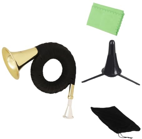 Toyvian Professionelles Waldhorn Für Anfänger Blechblasinstrument in Gold Langlebig Und Leicht Spielend Mit Aufbewahrungstasche Und Reinigungszubehör
