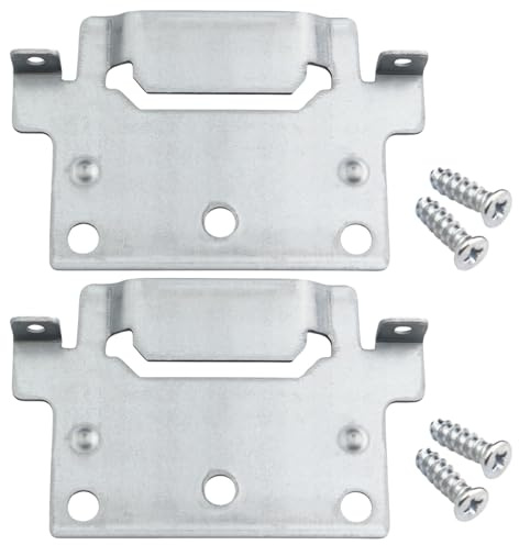 rudis-spareparts Placa de Montaje 116791 Adecuada como Pieza de Repuesto para herrajes de Cama IKEA Malm, BRIMNES (2 Piezas + 4 Tornillos) | BRIMNES Cama de vigas centrales SKORVA (2 unidades + 4 tornillos)
