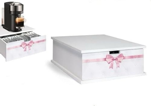 Portacapsule Cassetto Portacialde Capsule Caffè Bustine Tè Tisane Legno Ceramica (5 (LEGNO))