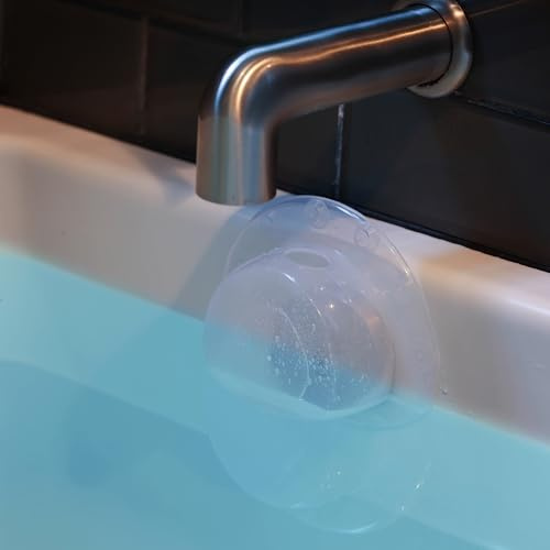 Mindful Design | Overflow Drain Cover for Tub | Best Gifts for Mom, Spa & Bath Accessories | Drain Block, Water Stopper Plug | Bath Essentials for Women | 4 Diameter, Clear