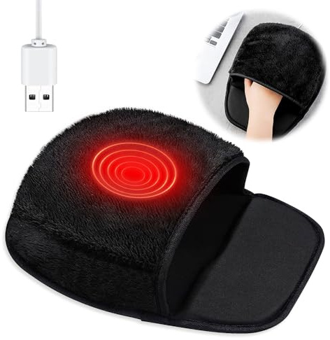 mizikuu Tappetino per il Mouse Riscaldante, USB Caldo Tappetino per Mouse Grande Scaldamani Riscaldante Invernale Accessori da Scrivania per Calore Delle Mani