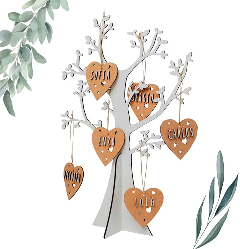 WONDEE Árbol de la Vida Personalizado Decorativo [4 Modelos] Regalos Originales para Mujer Personalizados, Regalo Día de la Madre, Regalos Originales Navidad, Cumpleaños para Madres, Abuelas y Esposas