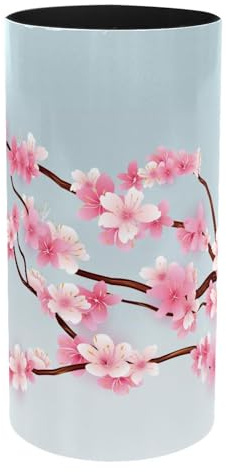 Boîte à musique pour stylos, crayons japonais en fleur de cerisier - Support pour accessoires de bureau - Organisateur de rangement pour pinceaux de maquillage