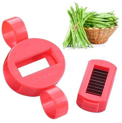 Vegetable Slicer, Ergonomic Green Bean Pepper Slicer Shredder - Multifunctional Vegetable Cutter for Green Beans, Slicer Stringer, Veggie Shredder Kitchen Tool