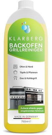 KLARBERG® Backofenreiniger (750ml) I Grillreiniger I Backofenreiniger extra stark I Grill Reiniger extra stark I Ofenreiniger Backofenreiniger I Grillreiniger Gasgrill I Backofen Reiniger