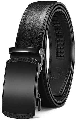 CHAOREN Mens Belt Leather Ratchet Belt - Customizable Fit, Effortless Style (35mm)