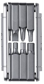 Fabric 8 IN 1 - Foldable Multitool for Cycling: 8 in 1 - Hex keys, Torque, Screwdriver - Compact Bike Repair Tool - Silver