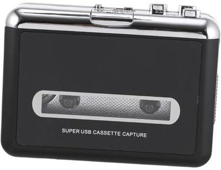 SHINEOFI Convertitore Commutatore Nastro Lettore Musicale Audio Convertitore Digitale Musica Ascolta Cassette Stile Retrò e Converti Musica in Direttamente Al Computer