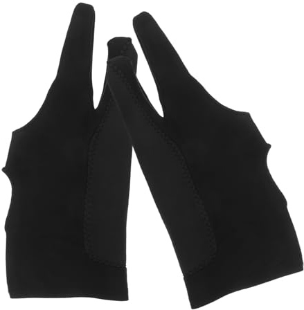 FRCOLOR Painting Gloves Two-Finger High Elasticity Drawing Glove Right Left Hand for Tablet Artists Painters Reusable