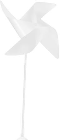 Operitacx 10ensembles Moulin à Vent Rotatif pour Jardin Kit de Décoration Plastique Blanc Moulins à Vent Décoratifs pour Cour et Pelouse pour Loisirs Créatifs et Activités Familiales