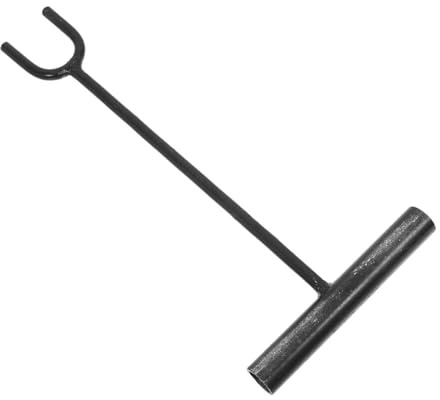 SMASOLO Llave para Válvula de Agua Horquilla en U de Varilla Larga 60 Cm, Gancho de Cierre Rápido, Acero Redondo 8 Mm, Herramienta Multifuncional para Cierre y Corte en Plomería