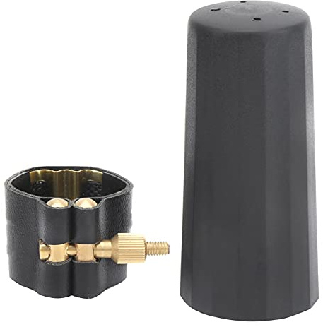 Changor Kit Bocchino per Sassofono Contralto, Resistente Chiusura in Pelle PU, Tappo in Plastica per gli Amanti degli Strumenti Musicali, in Confezione