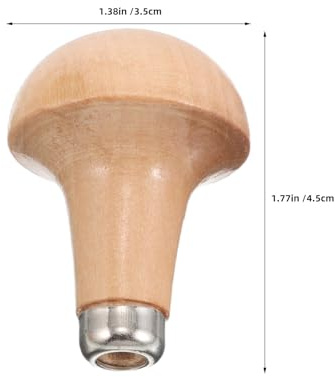 BUGUUYO Manico Ergonomico in Legno per Bulini 4 Pezzi Accessori per Incisione e Scultura Portautensili Multifunzionale per Lavorazione del Legno e Riparazioni Professionali
